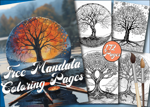 Download Tree Mandala Coloring Book for Adult - Mandala Collection