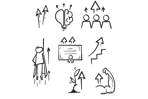 Download Doodle Simple Set of Personal Growth - Doodle Collection