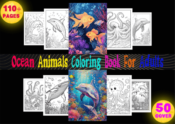 Download Ocean Animal Coloring Book for Adults - Animal coloring book Collection