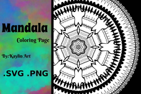 Download Coloring Page Mandala Flower B&amp;W Vector - Mandala Collection