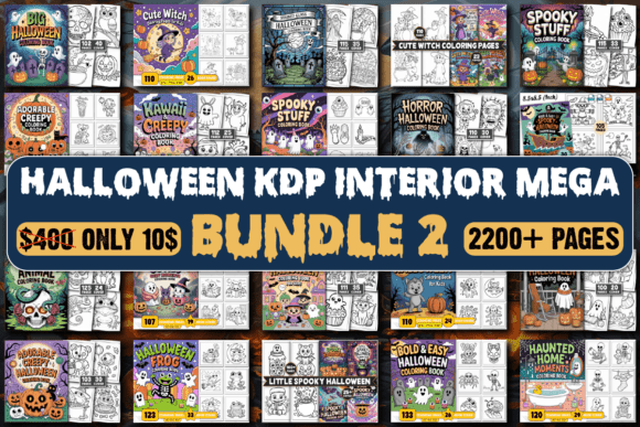 Download Halloween KDP Interior Mega Bundle 2 - Bundle Collection