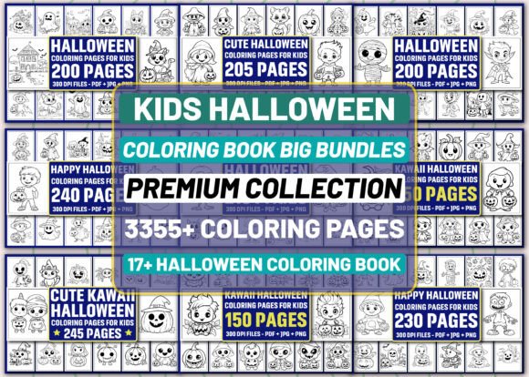 Download Kids Halloween Coloring Page Mega Bundle - Bundle Collection