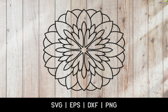 Download Simple Mandala Flower SVG Graphic - Mandala Collection