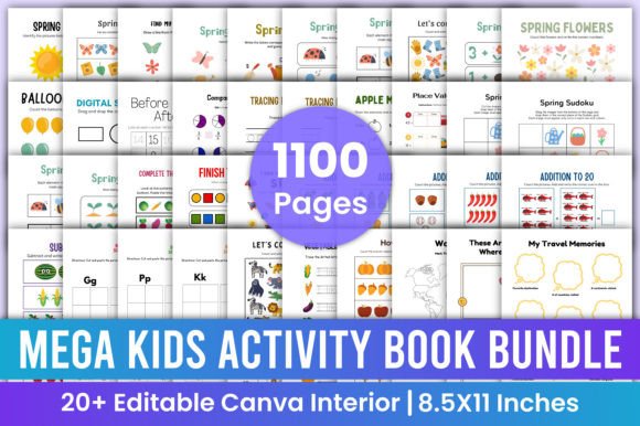 Download Mega Kids Activity Book Bundle Canva Kdp - Bundle Collection
