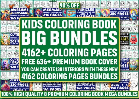 Download 4162 KIDS COLORING BOOK PAGE MEGA BUNDLE - Bundle Collection
