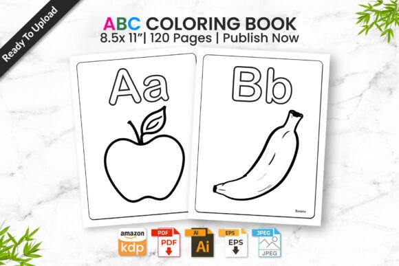 Download ABC Fruit Coloring Book for Kids PDF - Premium Bundle