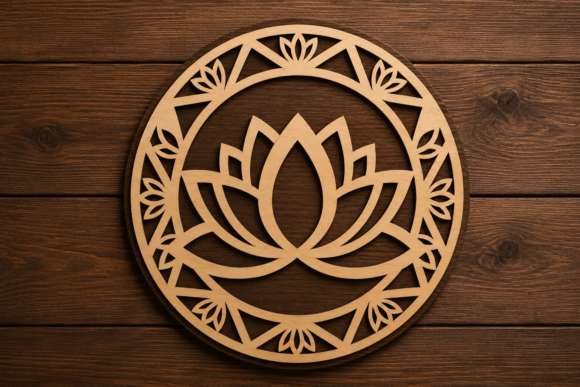 Download Lotus Mandala Circle Laser Cut SVG File - Mandala Collection