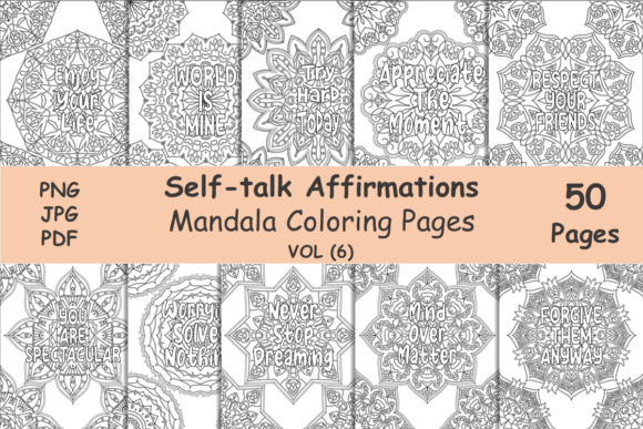 Download Positive Vibes Mandala Coloring Pages - Mandala Collection