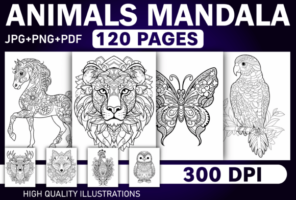 Download Animals Mandala Coloring Pages for Adult - Mandala Collection