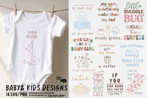Download Baby &amp; Kids Funny Cute SVG PNG Bundle - Bundle Collection