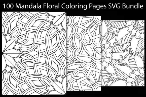 Download Mandala Floral Coloring Pages SVG Bundle - Bundle Collection