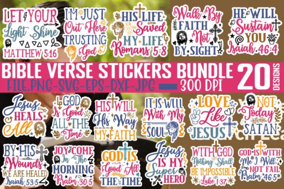 Download Bible Verse Stickers Bundle, Bible SVG - Bundle Collection
