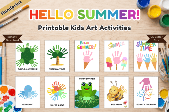 Download Summer Handprint Crafts Bundle - Bundle Collection