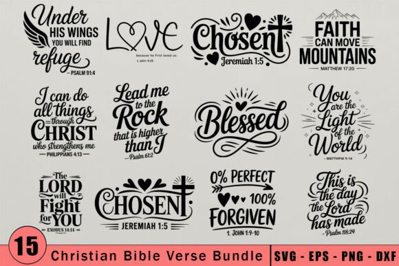 Download Christian Bible Verse SVG Bundle - Bundle Collection