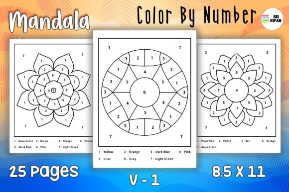 Download Mandala Color by Number Page for Kids V1 - Mandala Collection