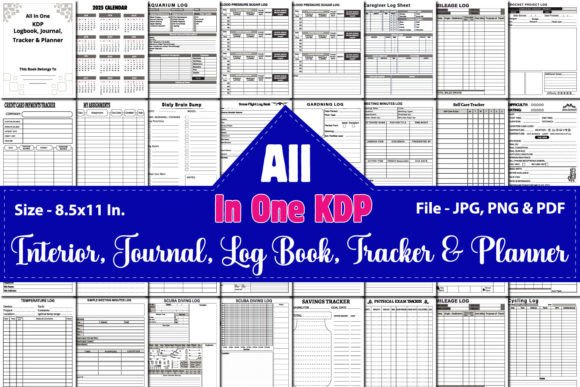 Download All-in-One KDP Interior Logbook Bundle - Bundle Collection