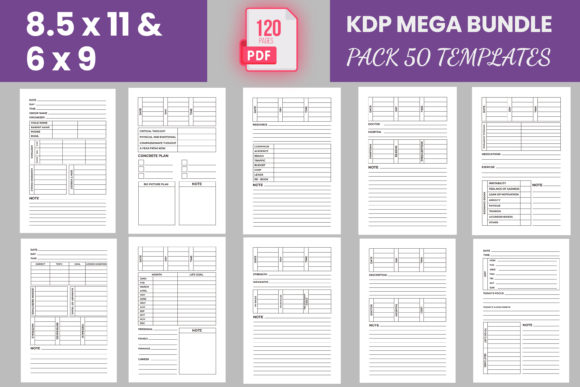 Download 50 KDP Interior Editable Bundle 3 - Bundle Collection