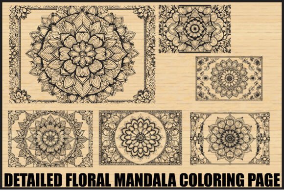 Download Elegant Floral Mandala Coloring Page Set - Mandala Collection