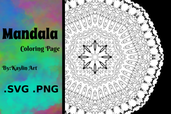 Download Coloring Page Mandala Flower B&amp;W Vector - Mandala Collection