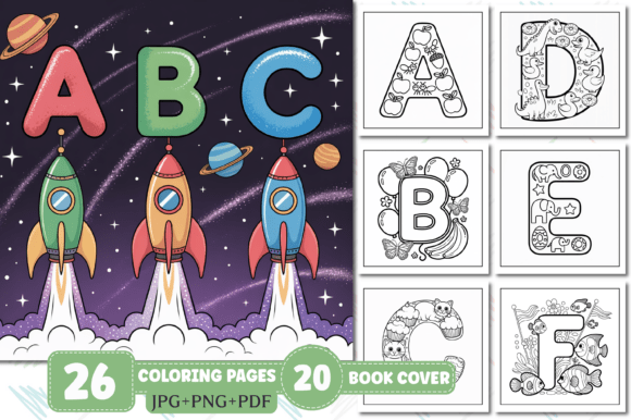 Download Alphabet Latter Coloring for Kids - Premium Bundle