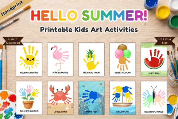 Download Summer Handprint Craft Bundle - Bundle Collection