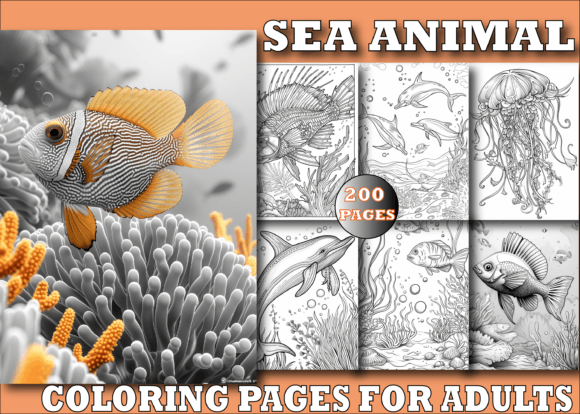 Download Sea Animal Coloring Book for Adults - Animal coloring book Collection