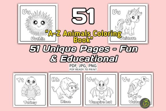 Download 51 a-Z Animals Alphabet Coloring Pages - Premium Resources