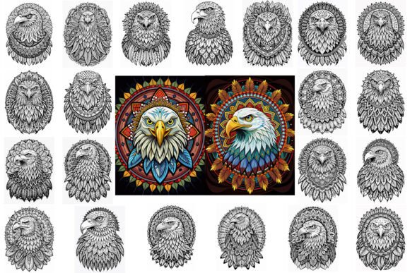 Download Bald Eagle Mandala Coloring Page for KDP - Mandala Collection