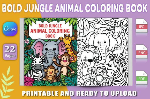 Download Bold Jungle Animal Coloring Book - Animal coloring book Collection
