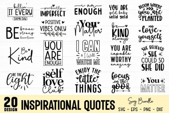 Download Inspirational Quotes Svg Bundle - Bundle Collection