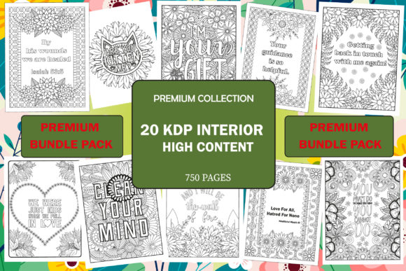 Download 20 Adult Coloring Book Pages Bundle -KDP - Bundle Collection