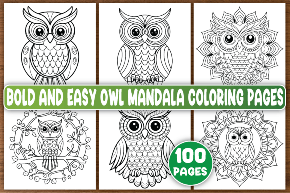 Download Bold and Easy Owl Mandala Coloring Pages - Mandala Collection