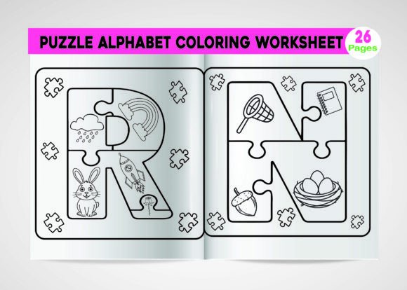 Download Letter Puzzle Alphabet with Objects Prek - Premium Resources