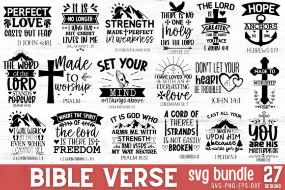 Download Scripture Bible Verse SVG Bundle - Bundle Collection