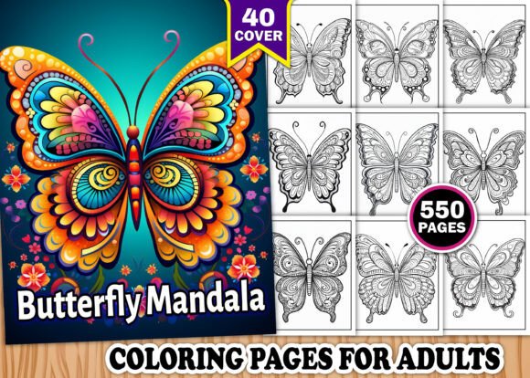 Download Adults Butterfly Mandala Coloring Book - Mandala Collection